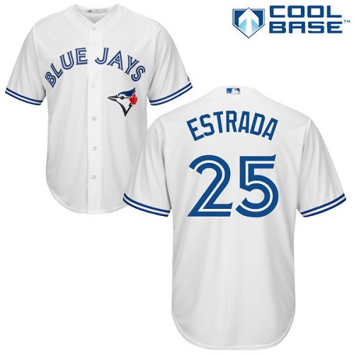 Blue Jays #25 Marco Estrada White Cool Base Stitched Youth MLB Jersey - Click Image to Close
